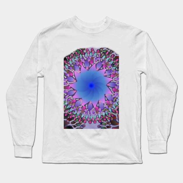 Hippie Starburst Mandala Long Sleeve T-Shirt by RoxanneG